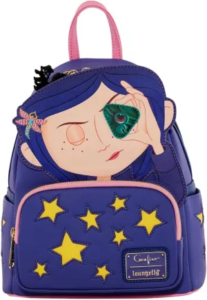 Loungefly Coraline Stars Double Strap Mini Backpack