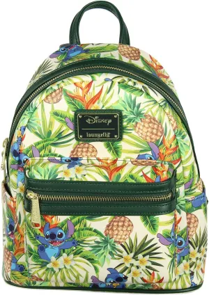 Loungefly Disney Lilo & Stitch Hawaiian Pineapple All Over Print Mini Backpack