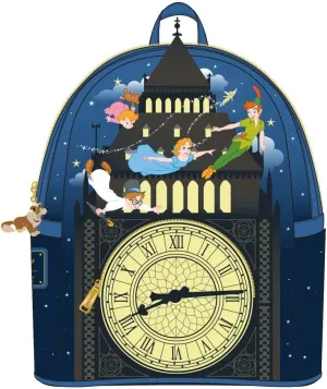 Loungefly Disney Peter Pan Glow Clock Womens Double Strap Shoulder Bag Purse, One Size, Multi
