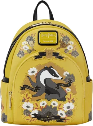 Loungefly Harry Potter Hufflepuff House Floral Tattoo Mini Backpack