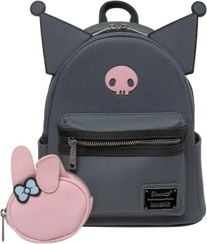 Loungefly Sanrio Kuromi and My Melody Best Friends Forever Exclusive Mini-Backpack with Coin Purse