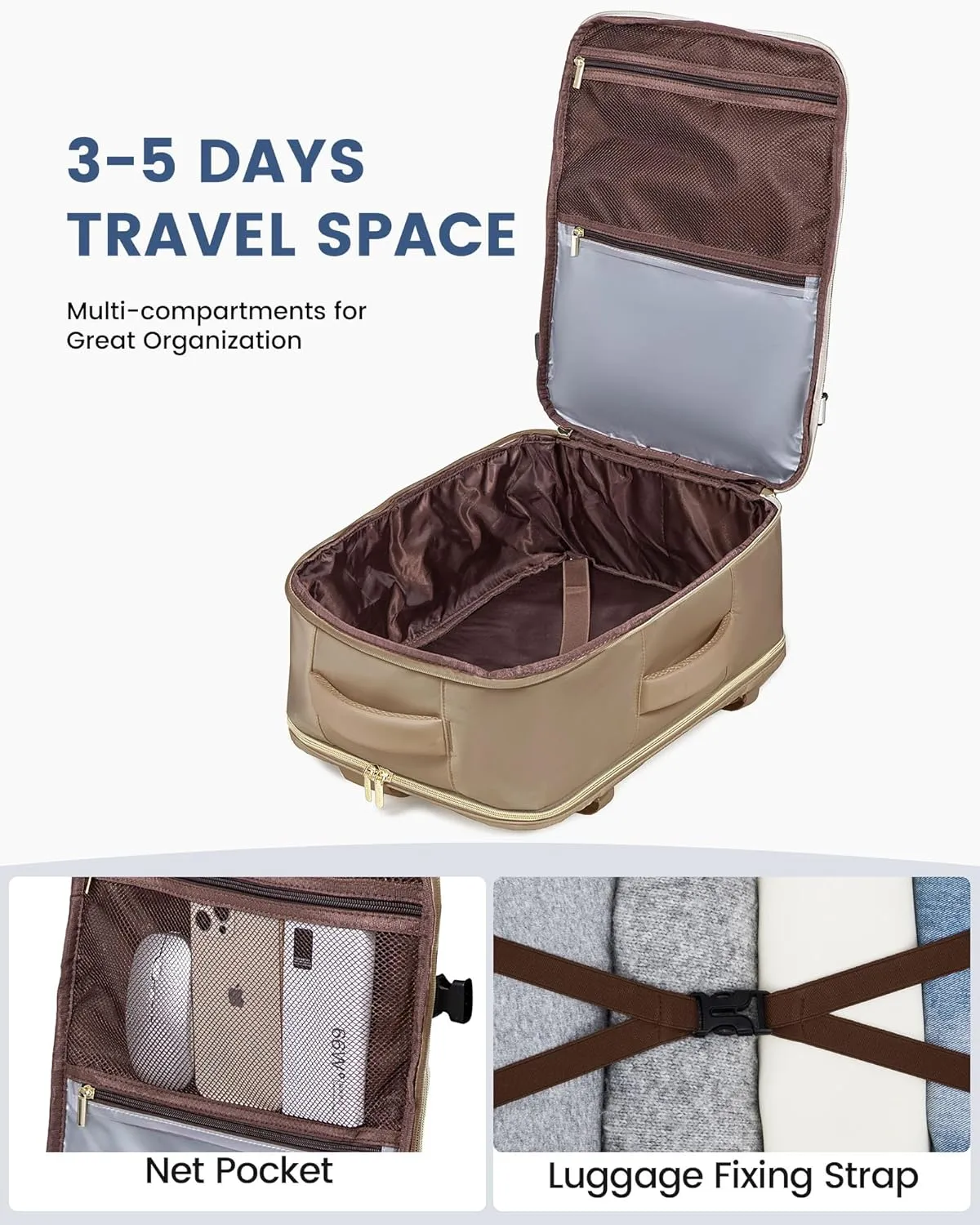 LOVEVOOK Travel Backpack For Women,40L Carry On Backpack Flight Approved,TSA Personal Item Travel Bag Fits 17 Inch Laptop,Business Weekender Overnight Daypack with Toiletry Bag and Cube
