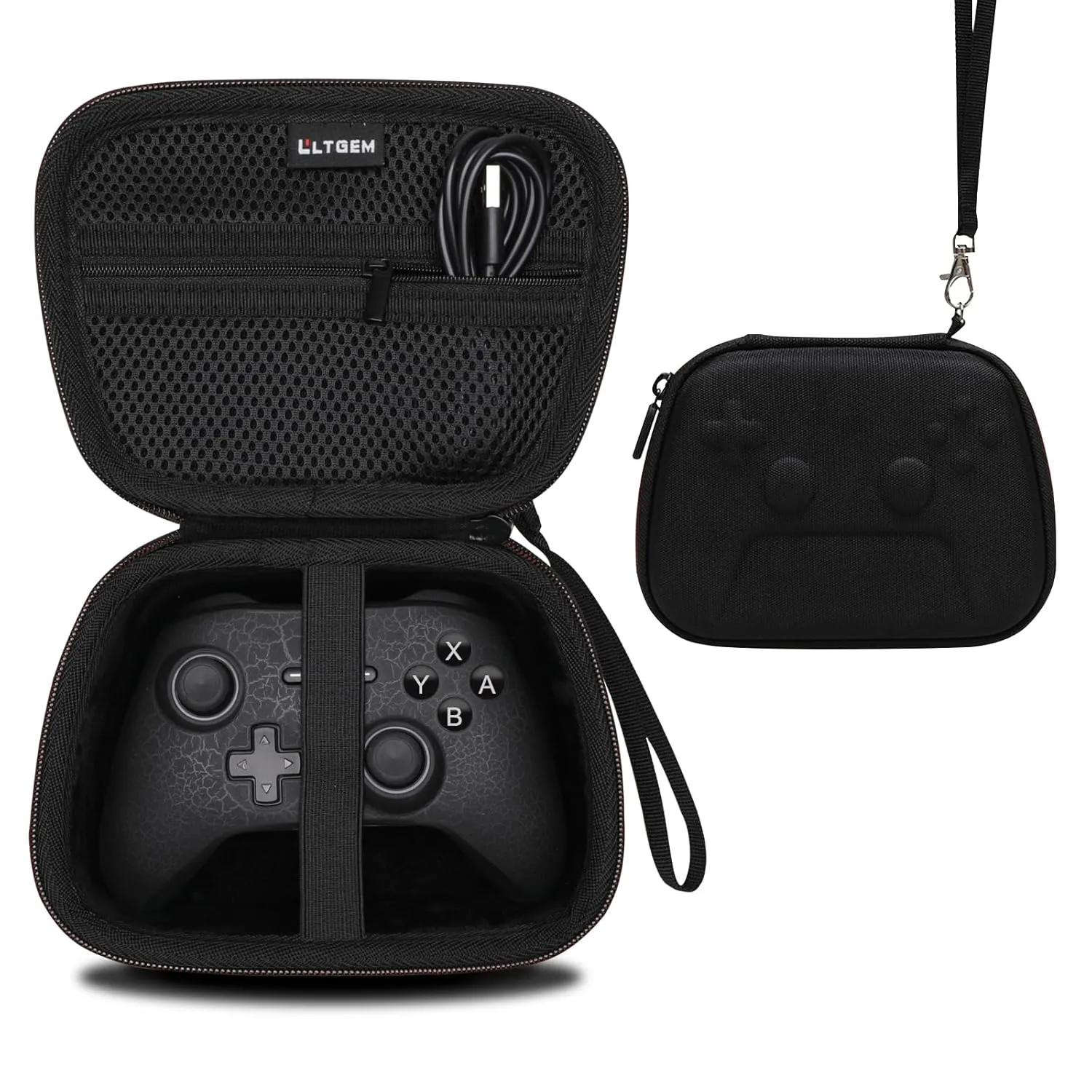LTGEM Controller Case Compatible with Xbox Core/Xbox Elite Series 2 Core/PlayStation DualSense/GameSir G7 SE/PowerA Gaming Controller, Black