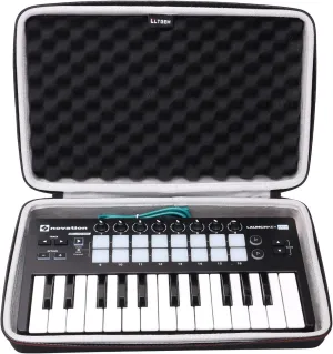 LTGEM EVA Hard Case for Novation Launchkey Mini 25-Note USB Keyboard MK2 Controller - Travel Protective Carrying Storage Bag