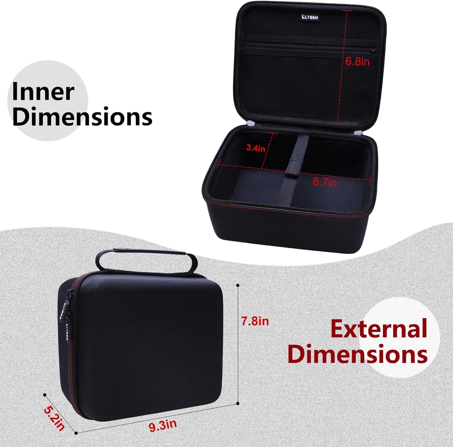 LTGEM Hard Case Compatible with HPRT Photo Printer 4x6 Instant Picture Printer - Travel Protective Carrying Storage Bag(Black)
