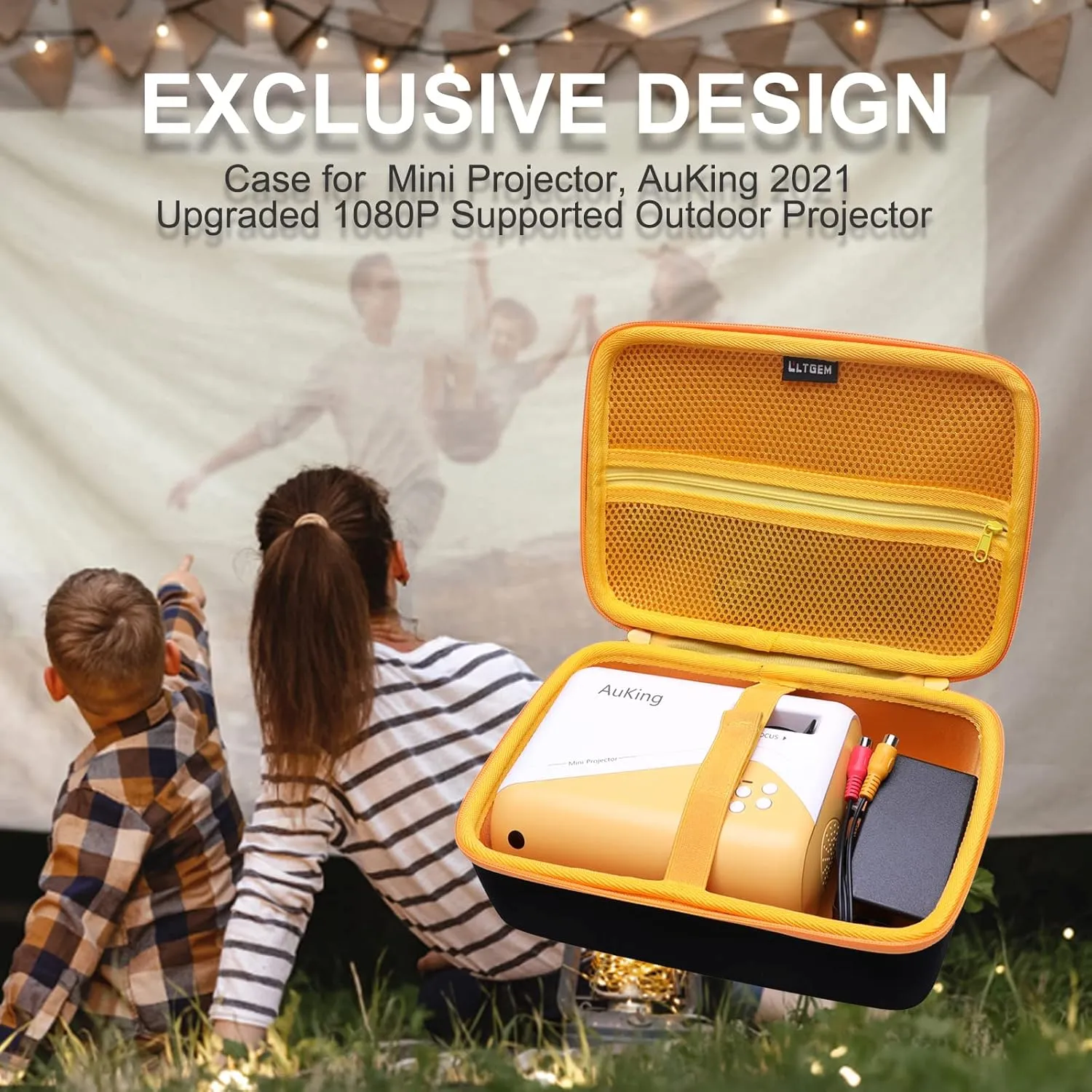 LTGEM Hard Travel Carrying Case for AuKing Mini Projector 2023 Upgraded, Case Only(Inside: 9.2"x6.2"x2.4")