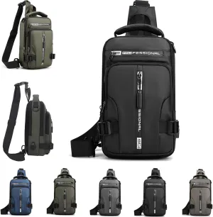 Luckyabow Waterproof Crossbody Bag, Multipurpose Waterproof Crossbody Bag for Men Women for Hiking and Walking