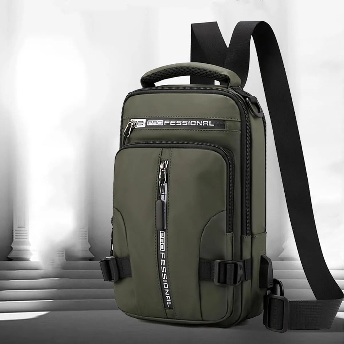 Luckyabow Waterproof Crossbody Bag, Multipurpose Waterproof Crossbody Bag for Men Women for Hiking and Walking