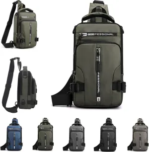 Luckyabow Waterproof Crossbody Bag, Multipurpose Waterproof Crossbody Bag for Men Women for Hiking and Walking