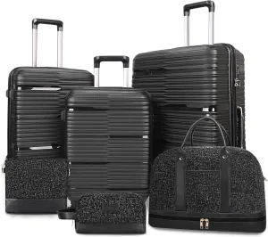 Luggage Sets 3 Pieces with Spinner Wheels Lightweight Hardshell Luggage Set of 3 with TSA Lock Suitcase Set with Carry on Weekender Duffle Bag for Travel