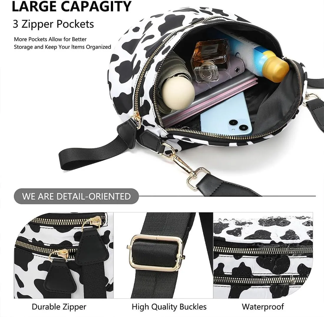 Lumeva Checkered Bum Bag, 2025 New Checkered Crossbody Bag for Women, Spacious Stylish Bumbag with Shoulder Straps (I)