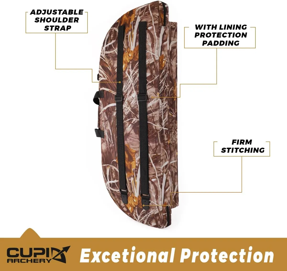 LWANO Compound Bow Case Soft Light-Weight Bow Bag with Arrow Pocket and Backpack Straps