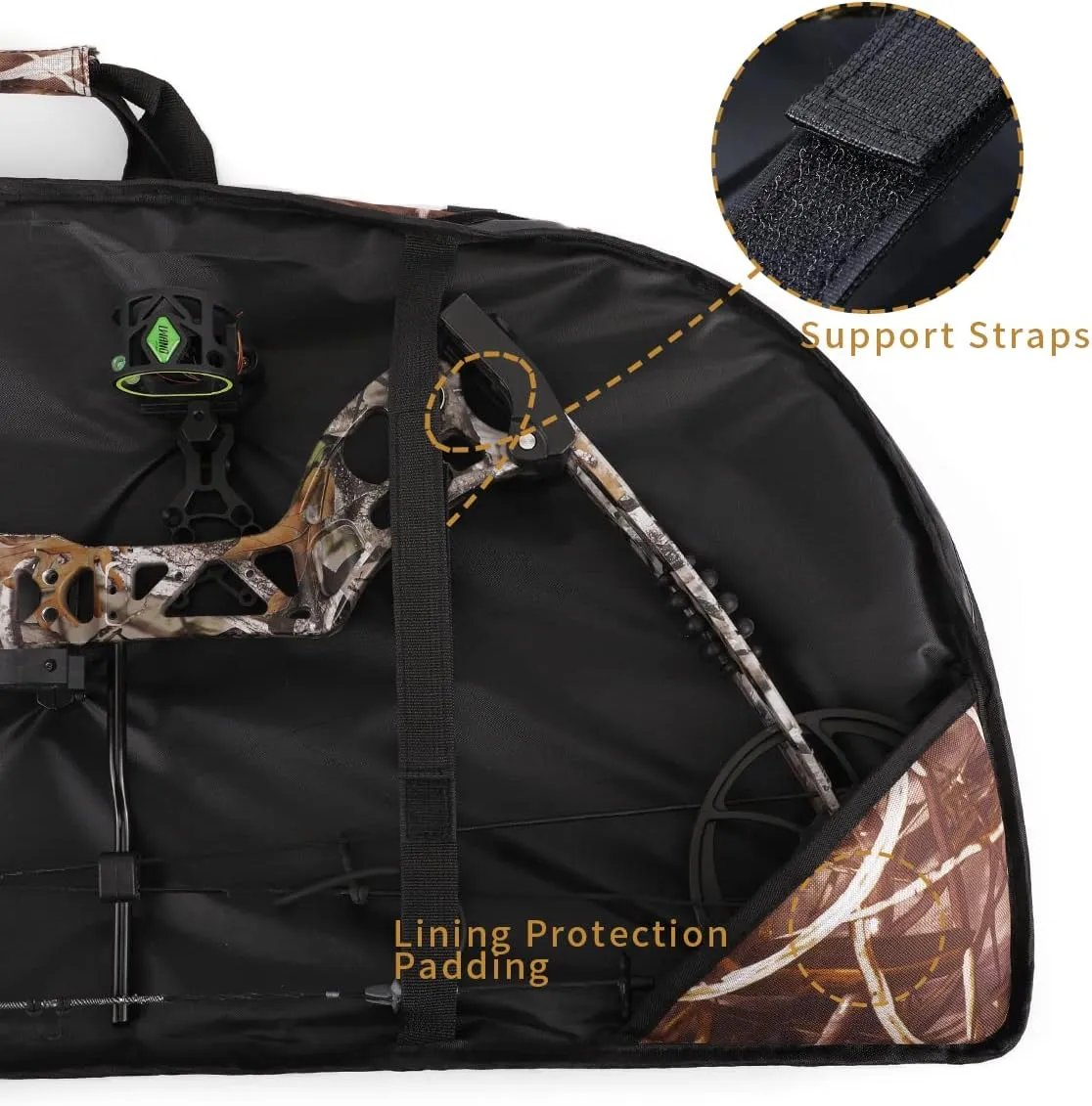 LWANO Compound Bow Case Soft Light-Weight Bow Bag with Arrow Pocket and Backpack Straps