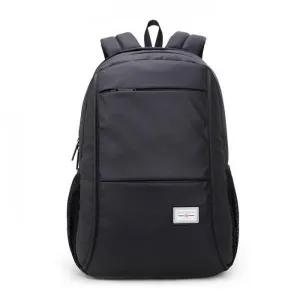 Man Computer Rucksack Travel Waterproof Backpack without USB Port Black