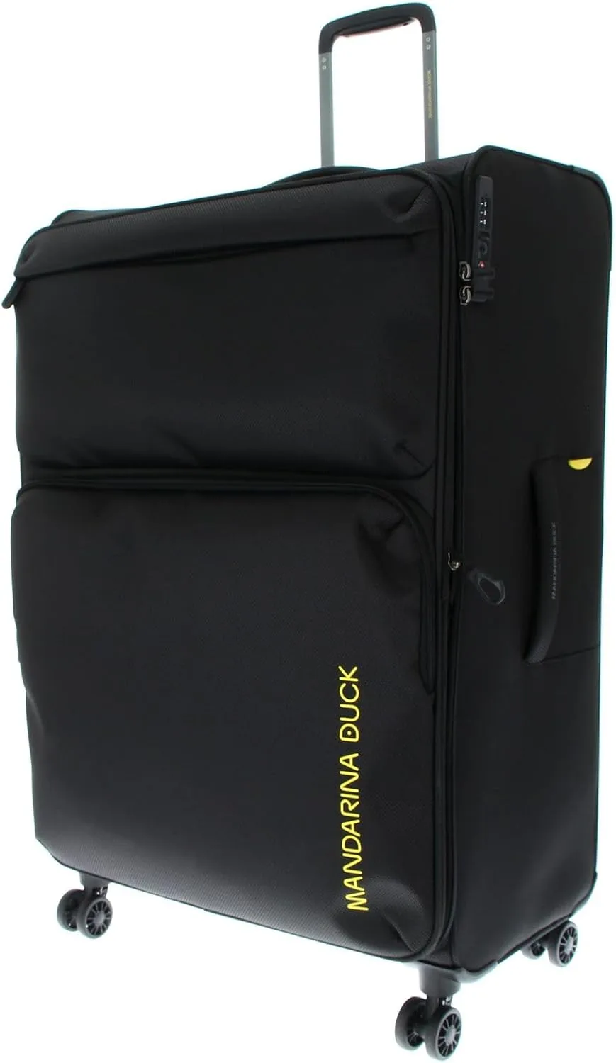 Mandarina Duck Trolley XL espandibile in Tessuto morbido ad effetto 3D, Black, 52 cm (L) x 31.5 cm (W) x 83 cm (H)