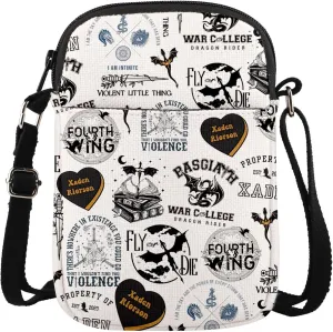 MAOFAED Literary Theme Crossbody Bag, Fantasy Book Reader Gift, (fly ordieCB)