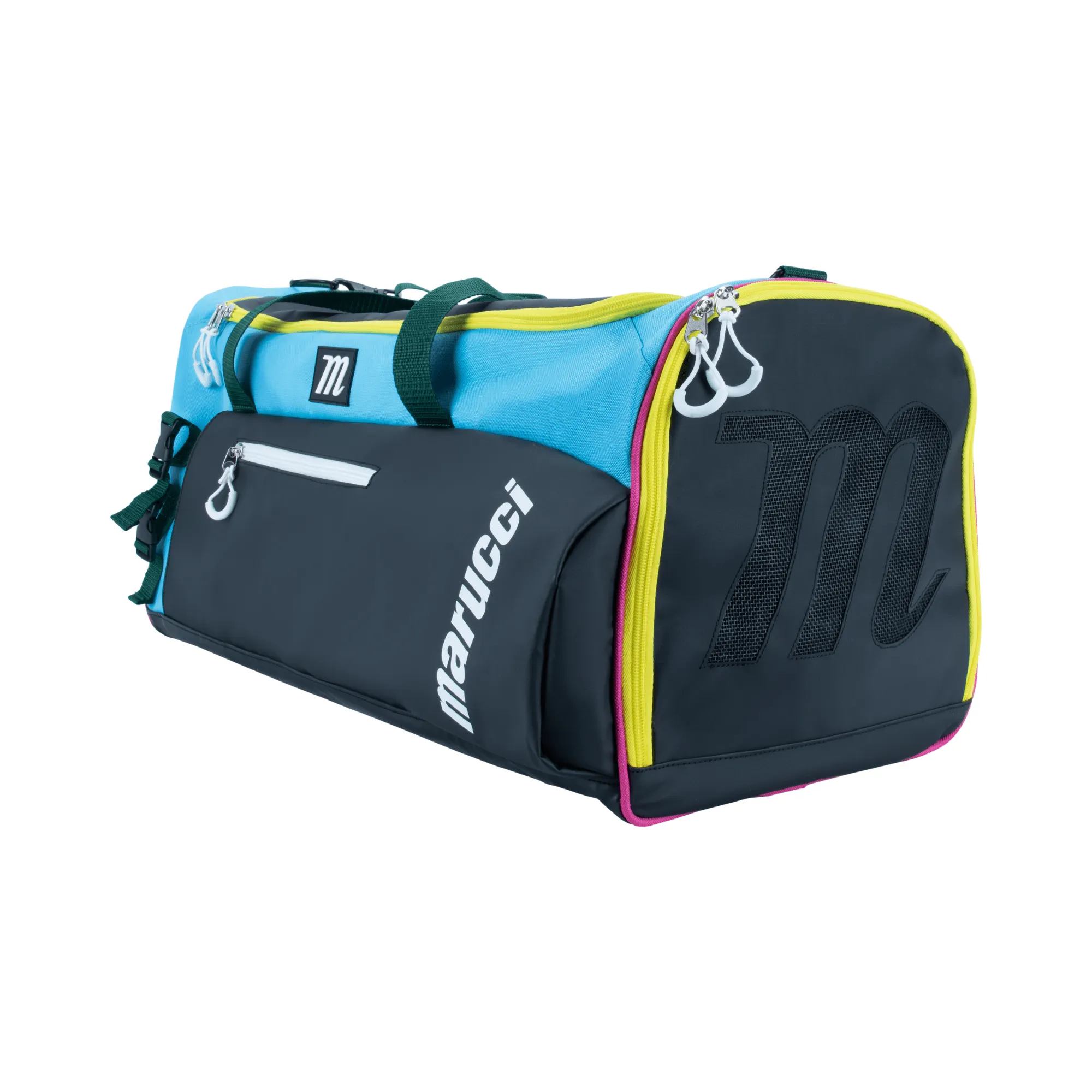Marucci Pro Utility Duffel Bag V3 Black/Teal/Yellow