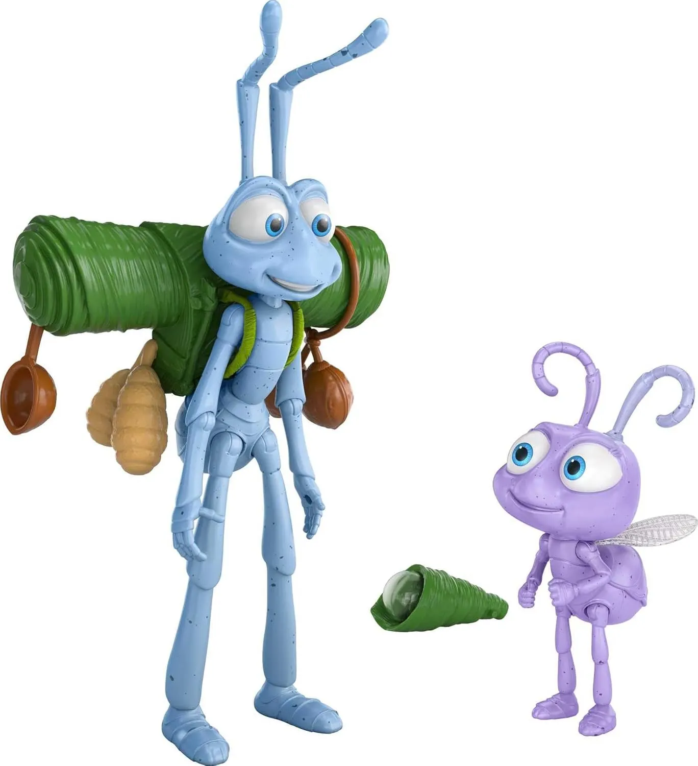 Mattel Disney and Pixar Featured Favorites Flik & Dot A Bug's Life Collectable Figures with Accessories, Highly Posable with Authentic Look, Collectors Gift Ages 6 Years & Up