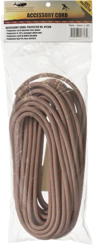 Maxim Polyester Accessory Cord, Gray - Orange - 20 Individual Packages, Diameter: 6 mm, Length: 30 ft (C3832-06-MASTPACK)
