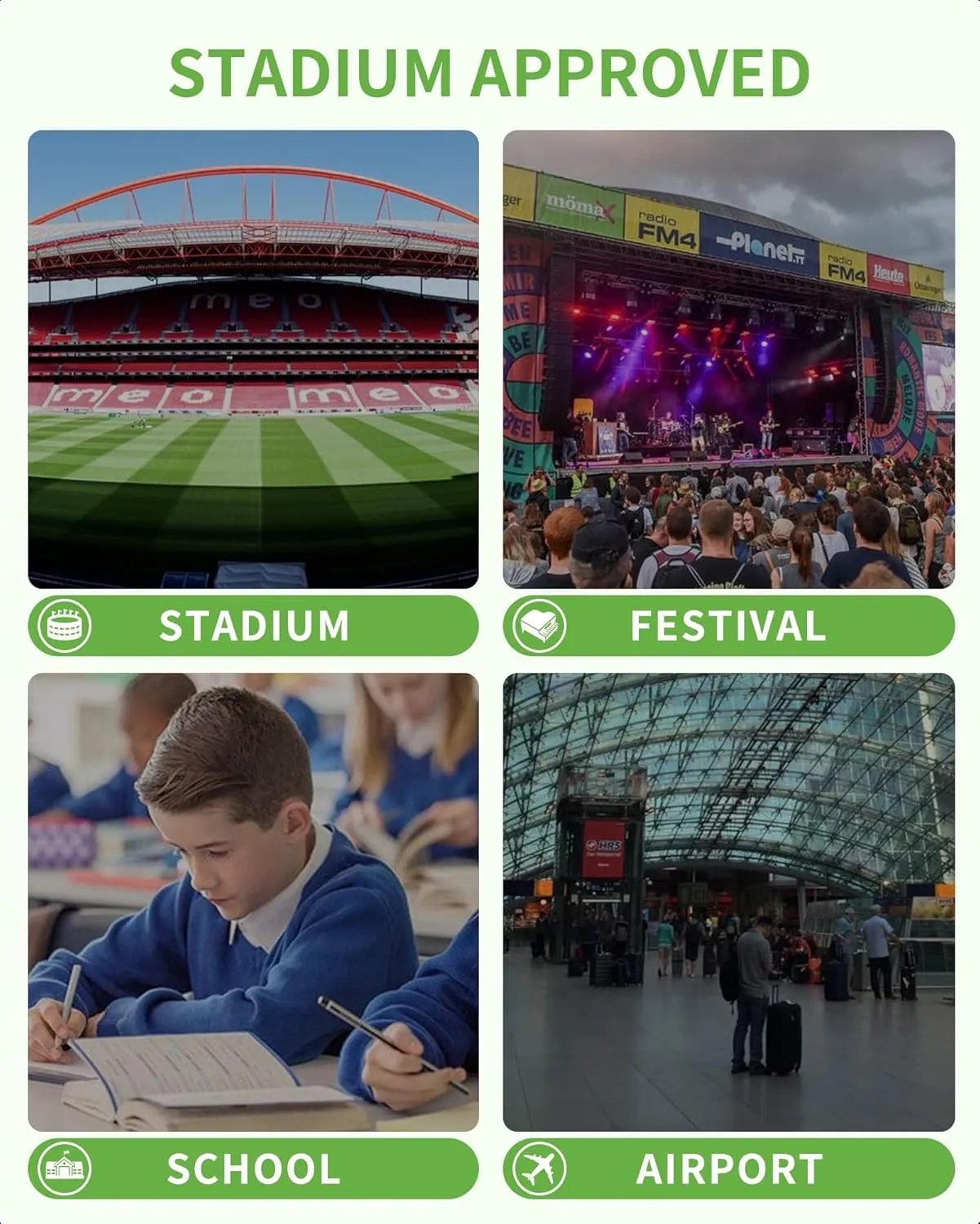 MAY TREE Small Clear Backpack Stadium Approved for Women and Men Clear Bag for Stadium Events Concert Sporting Festival, Navy