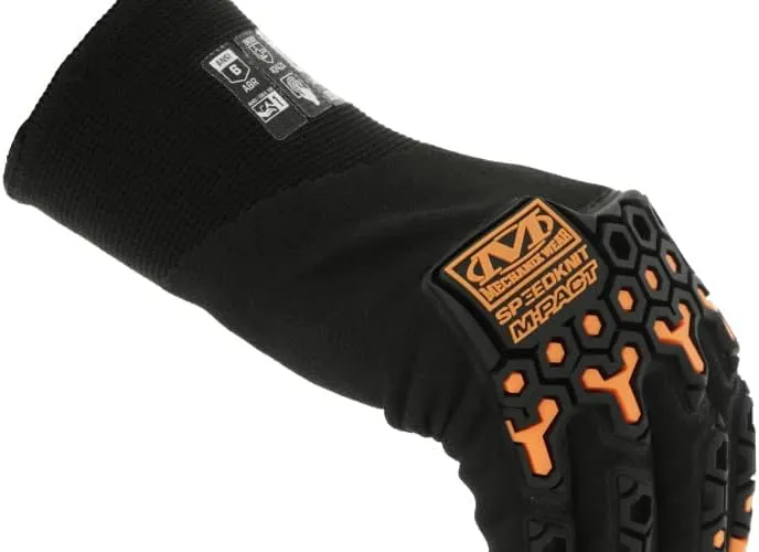 Mechanix Wear: Nitrile Coated SpeedKnit M-Pact Heavy Duty Thermal Work Gloves - Insulated, Abrasion and Impact Resistant, Touchscreen Capable (Black, Large)