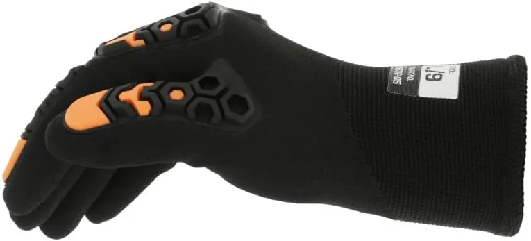 Mechanix Wear: Nitrile Coated SpeedKnit M-Pact Heavy Duty Thermal Work Gloves - Insulated, Abrasion and Impact Resistant, Touchscreen Capable (Black, Large)