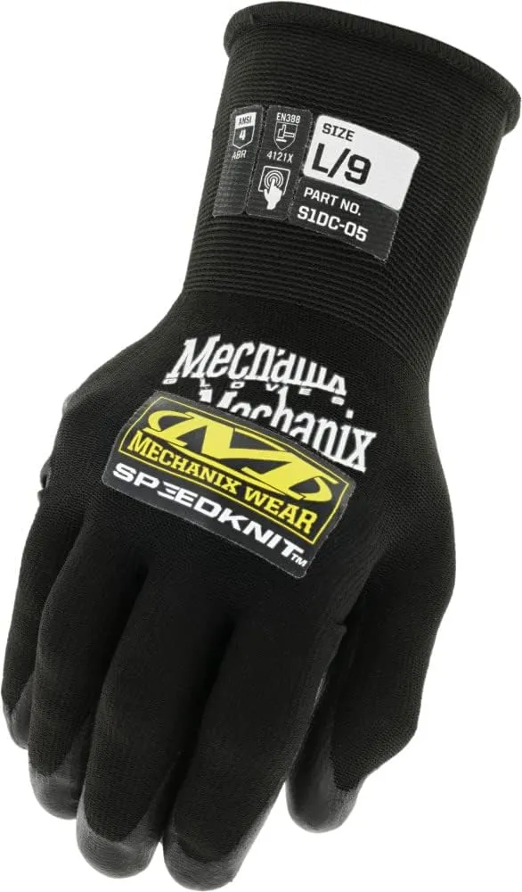 Mechanix Wear SpeedKnit S1DC-05 Coated Knit Work Gloves, 1 Pair - Abrasion Resistant, Strong Grip Gloves, Touch Capable (Medium)