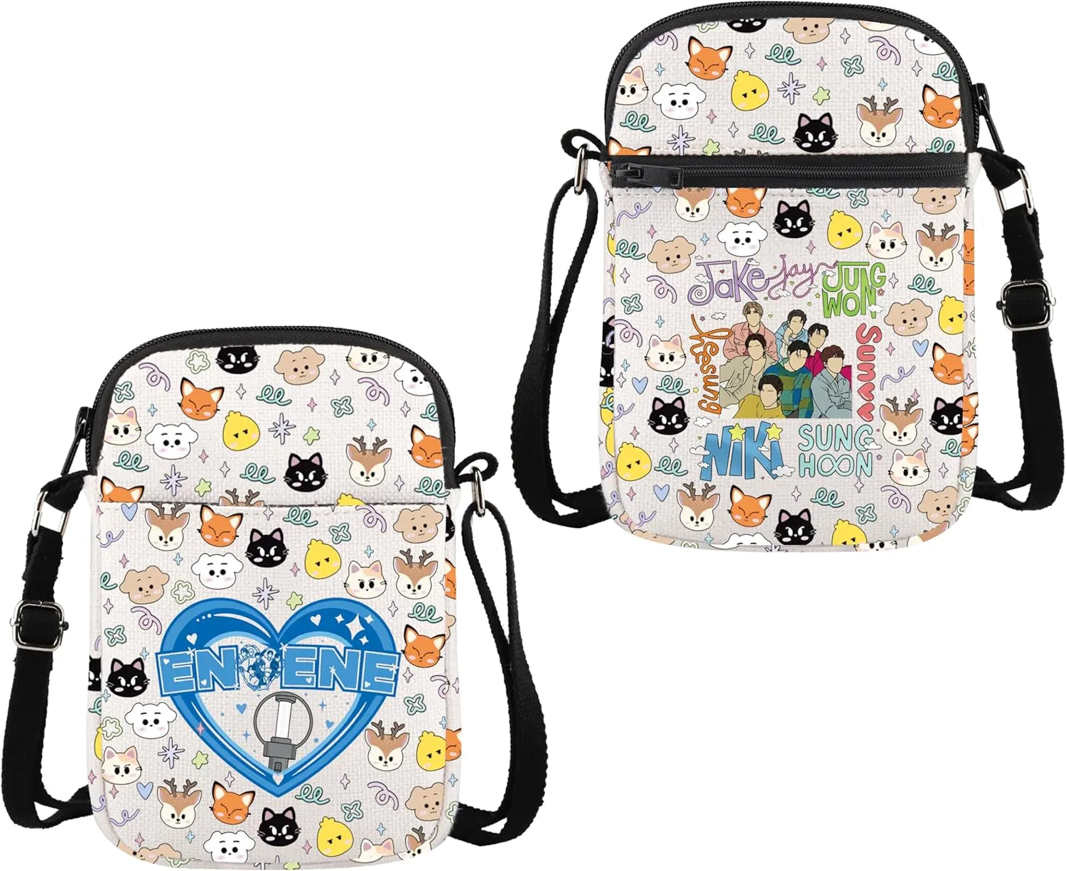 MEIKIUP K-POP Group ENHY Crossbody Bag K-POP Fandom Shoulder Bag K-POP Idol Fans Gift ENHY Fans Gift K-POP Merchandise