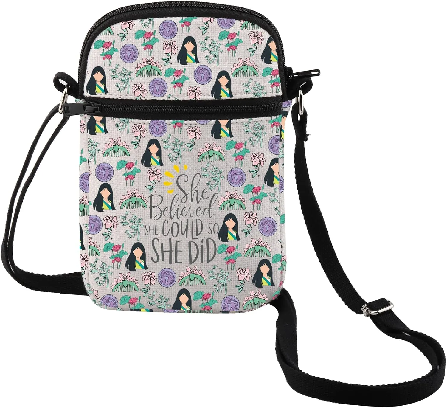 MEIKIUP Warrior Princess Crossbody Bag Fairy Tale Lover Gift Princess Shoulder Bag Warrior Princess Fans Gift