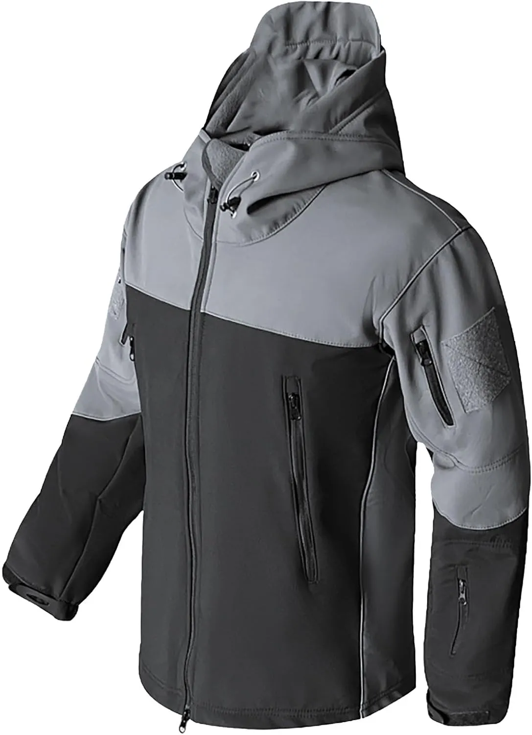 Men Rain Jacket Waterproof Breathable Lightweight Raincoat with Drawstring Hood for Outdoor Travel Hiking Windbreaker