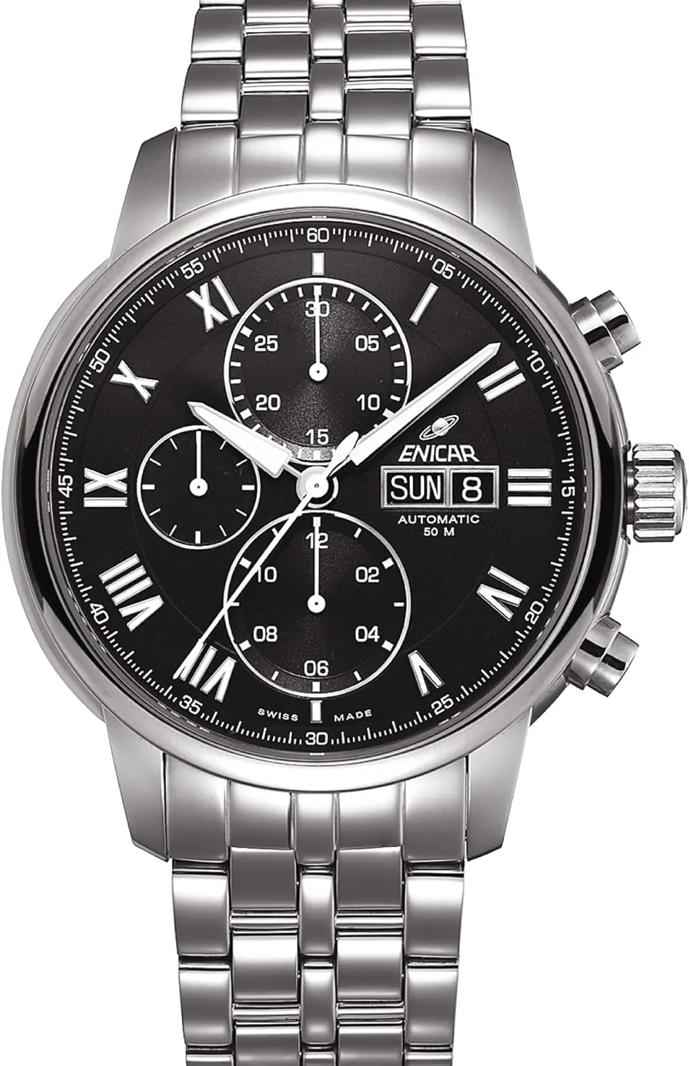 Men's Swiss Automatic Chronograph Watch (Model No.: 3168-50-351aCMB)
