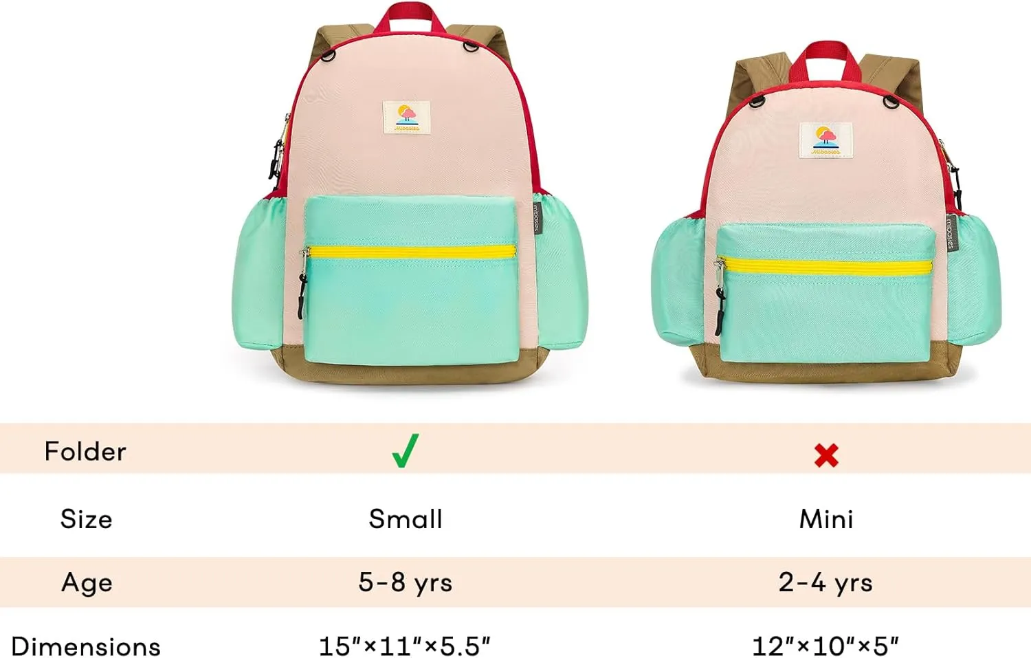 mibasies Toddler Backpack for Girls 2-4: Preschool Backpack for Girls - Kids Toddler Bookbag