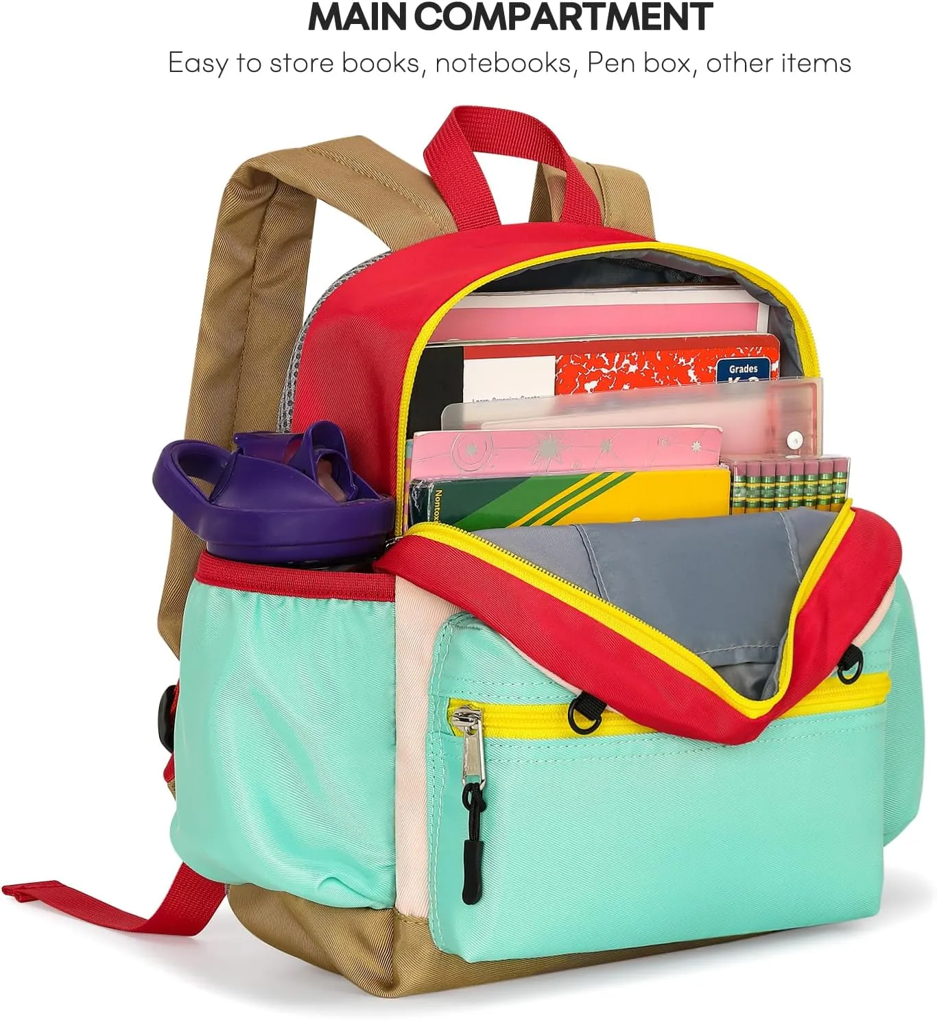 mibasies Toddler Backpack for Girls 2-4: Preschool Backpack for Girls - Kids Toddler Bookbag