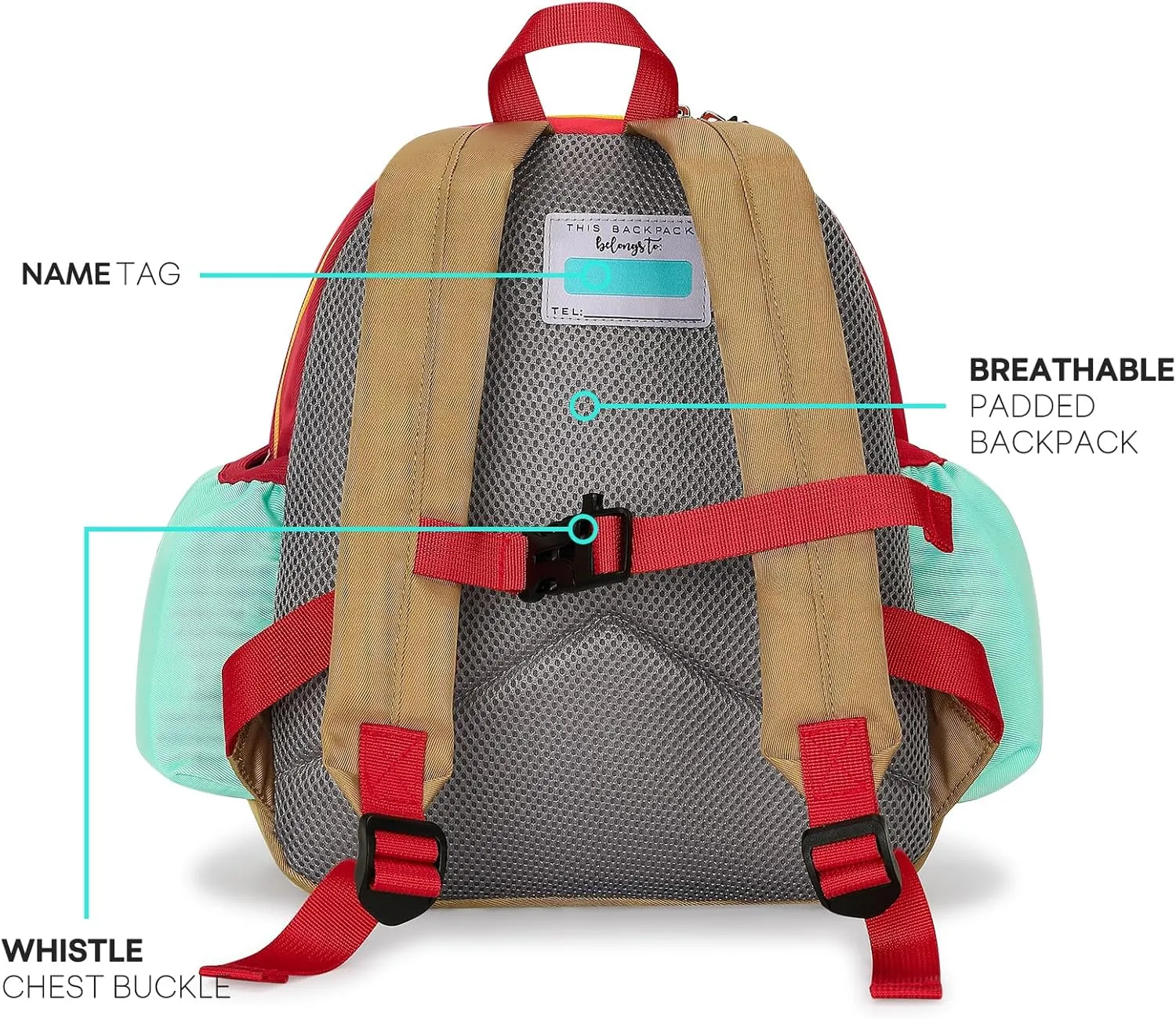 mibasies Toddler Backpack for Girls 2-4: Preschool Backpack for Girls - Kids Toddler Bookbag