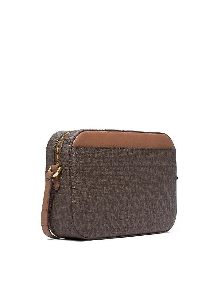 Michael Kors Jet Set Item Large Logo Crossbody Bag Brown