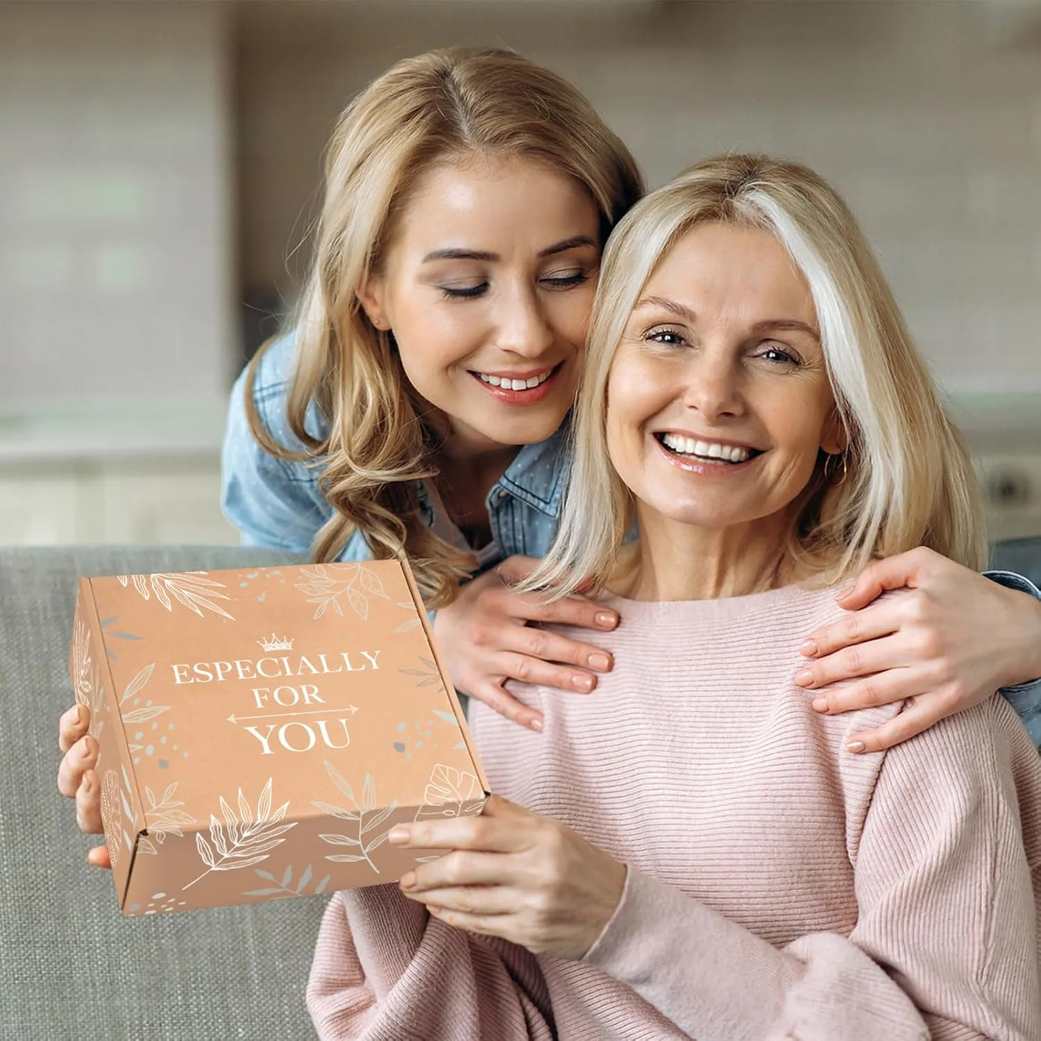 Mimi Gifts, Mothers Day Gifts For Grandma Mimi, Best Grandmother Gift Set from Granddaughter Grandkids - Unique Canvas Tote Bag Makeup Bag 16oz Glass Tumbler Care Package for Women