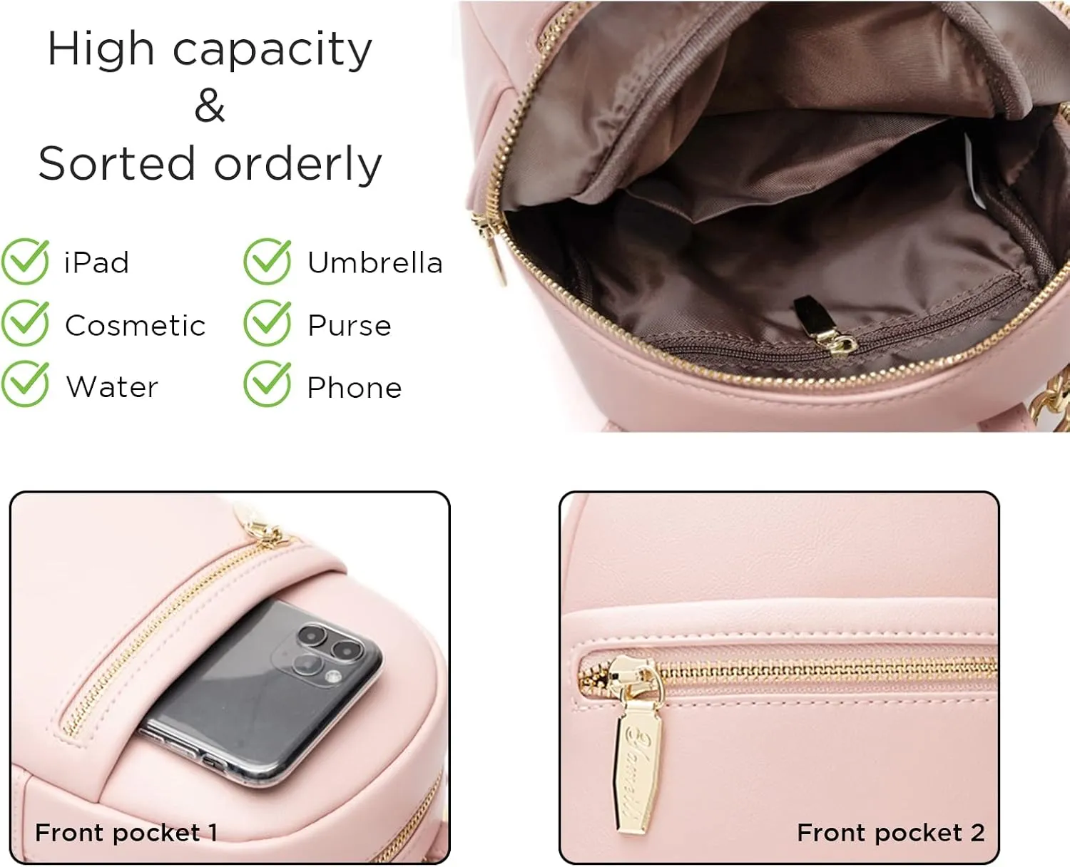 Mini Backpack Purse for Girls Teenager Cute Leather Backpack Women Small Shoulder Bag Handbags