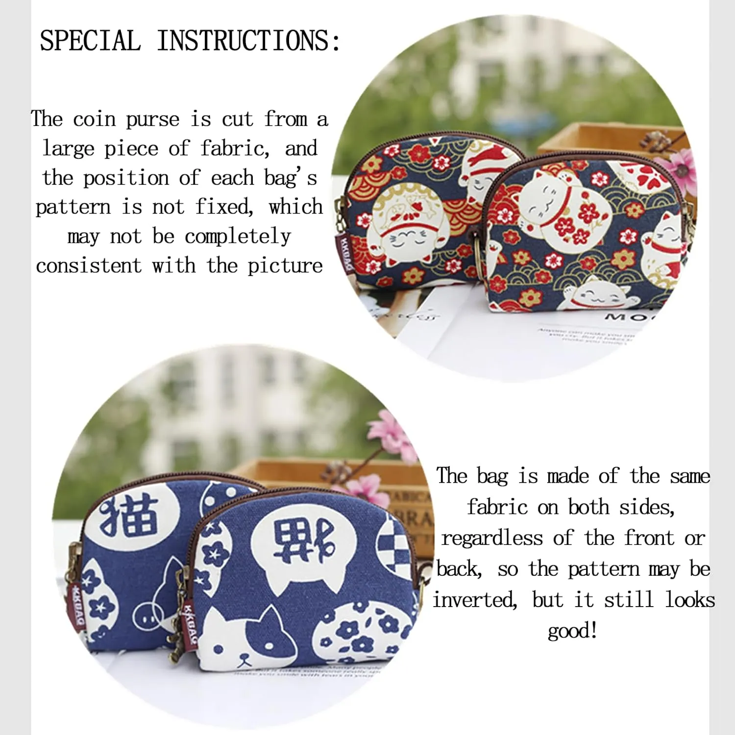 Mini Change Wallet for Women Credit Card Bag Coins Coin Purse Zipper Pouch Change Holder (Dog)