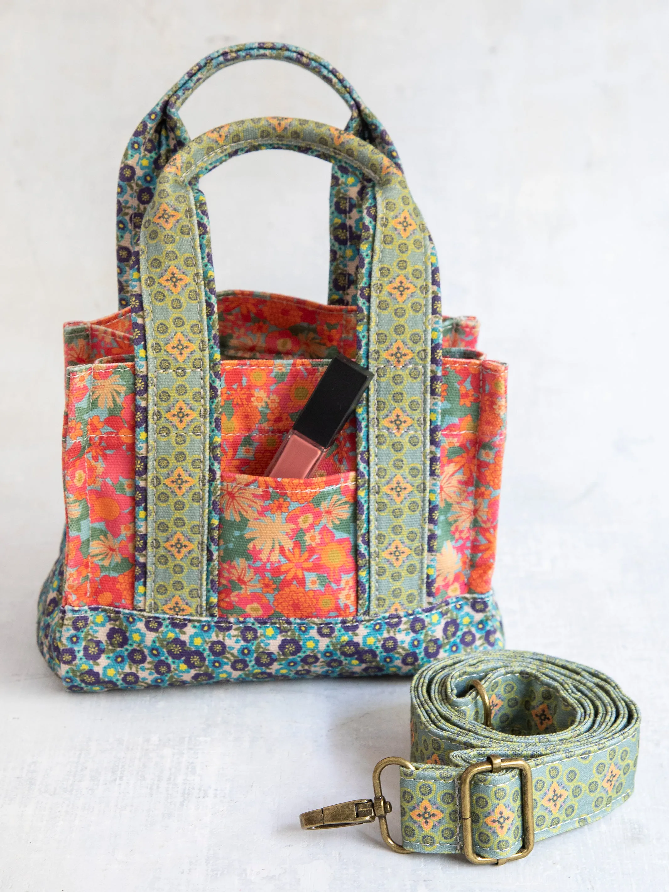 Mini Crossbody Tote - Coral Sage