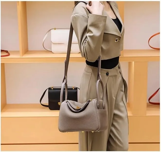 Mini Handbag Leather Pebbled Shoulder Crossbody Bag Lychee Grain Leather Bag Lychee Leather Bag