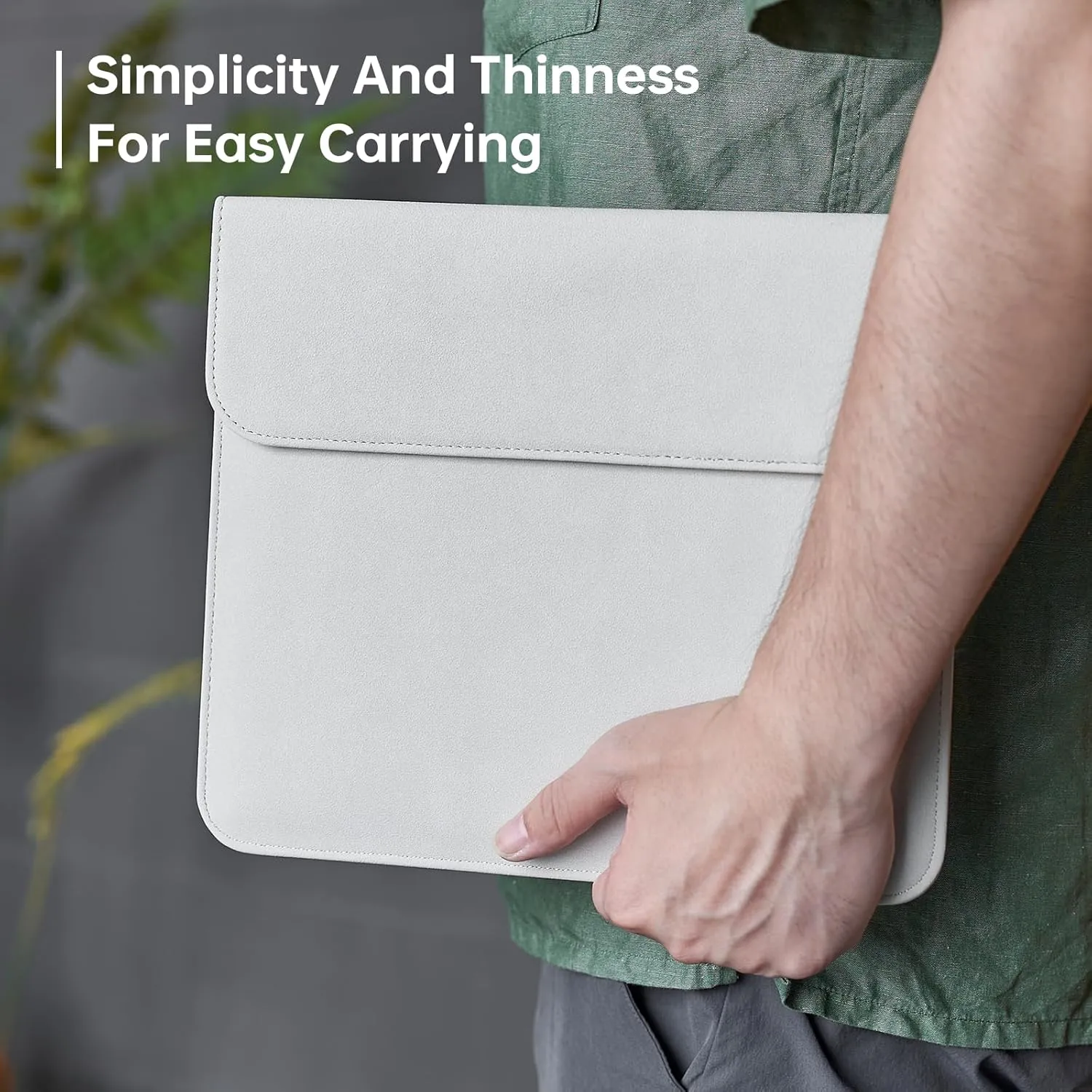 Minimalistic Protective Case - (Magnetic Closure, Scratch-Resistant, Water-Resistant,Pen Holder Design) Tablet Sleeve Case for 10.2" Tablet Device and 10.3" Remarkable 2. (Light Grey)