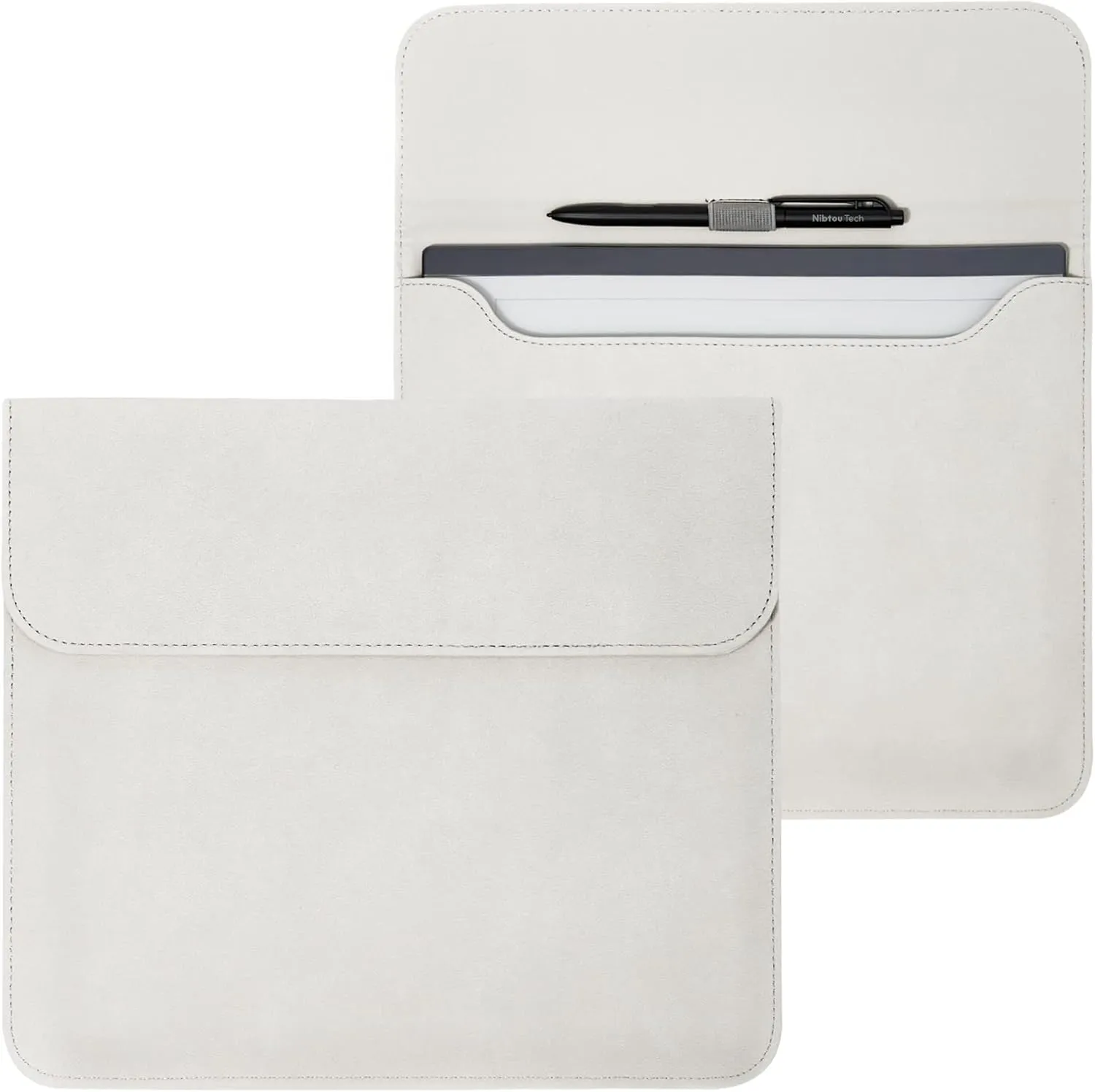 Minimalistic Protective Case - (Magnetic Closure, Scratch-Resistant, Water-Resistant,Pen Holder Design) Tablet Sleeve Case for 10.2" Tablet Device and 10.3" Remarkable 2. (Light Grey)