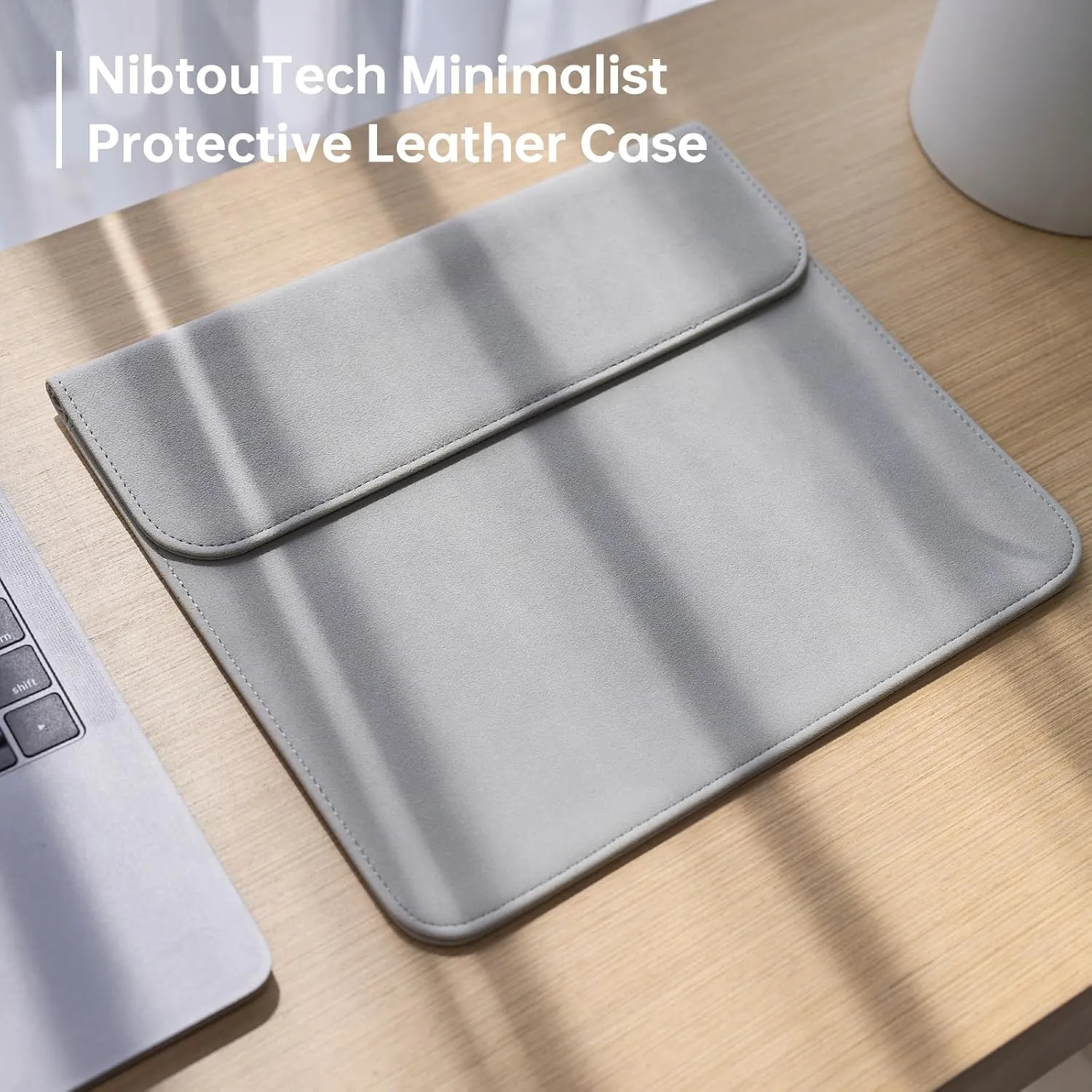Minimalistic Protective Case - (Magnetic Closure, Scratch-Resistant, Water-Resistant,Pen Holder Design) Tablet Sleeve Case for 10.2" Tablet Device and 10.3" Remarkable 2. (Light Grey)