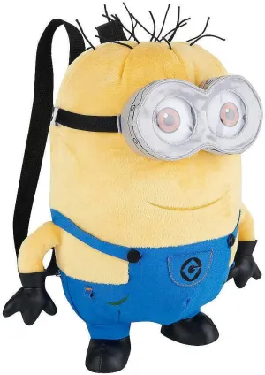 Minions Despicable Me 2 Two Eye 14-Inch Plush Backpack