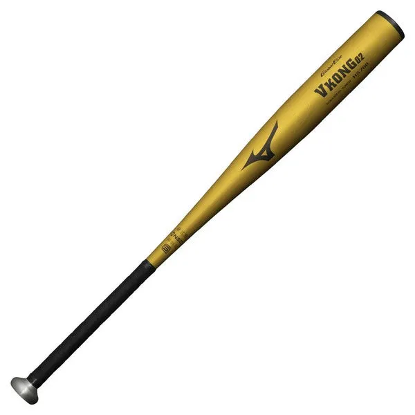 MIZUNO Baseball Bat Hard Low Resilience Compatible with 2024 New Standards Global Elite V Kong 02 82cm Metal