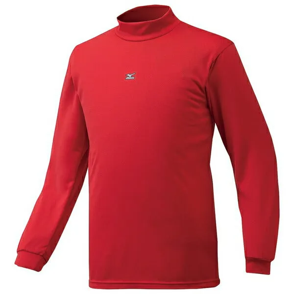 MIZUNO Baseball Undershirt, Long Sleeve, Top, High Neck, Breath Thermo, Heat Generating, Softball 12JA6P13
