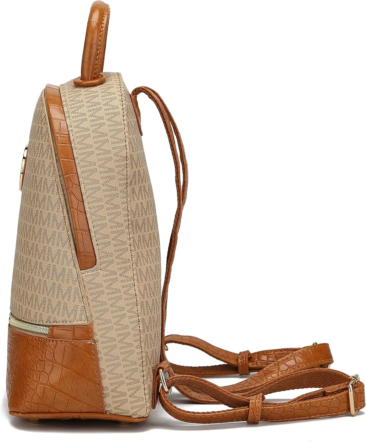 MKF Collection Backpack for Women, Signature Vegan Leather Top-Handle Travel bag Carry on Backpack Bookbag