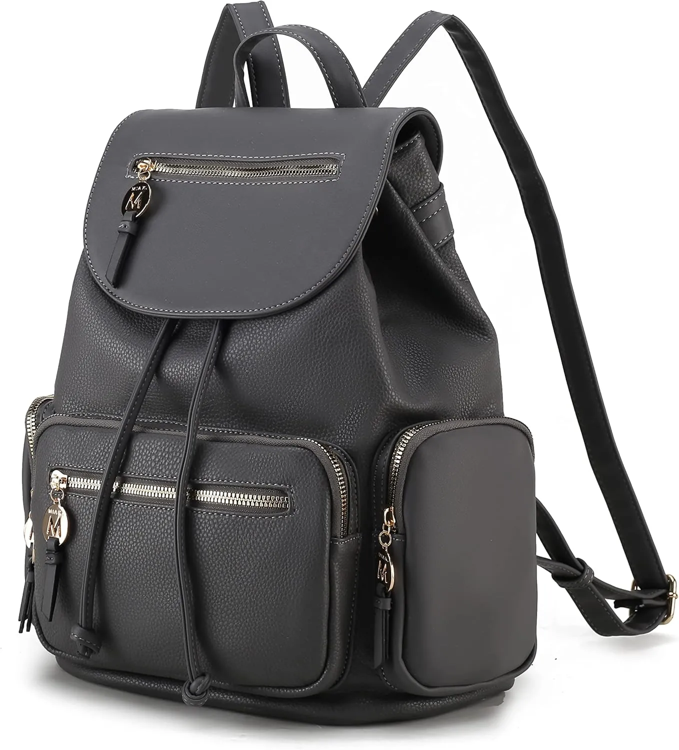 MKF Collection Women Backpack, Vegan Leather Top-Handle Handbag Ladies Daypack Bookbag by Mia k