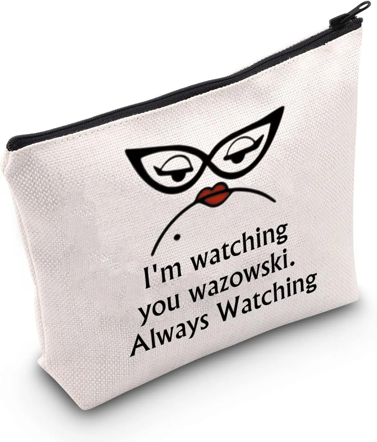 MNIGIU Monster Movie Inspired Cosmetic Bag R Fans Gift I'm Watching You Always Watching Makeup Bag With Zipper