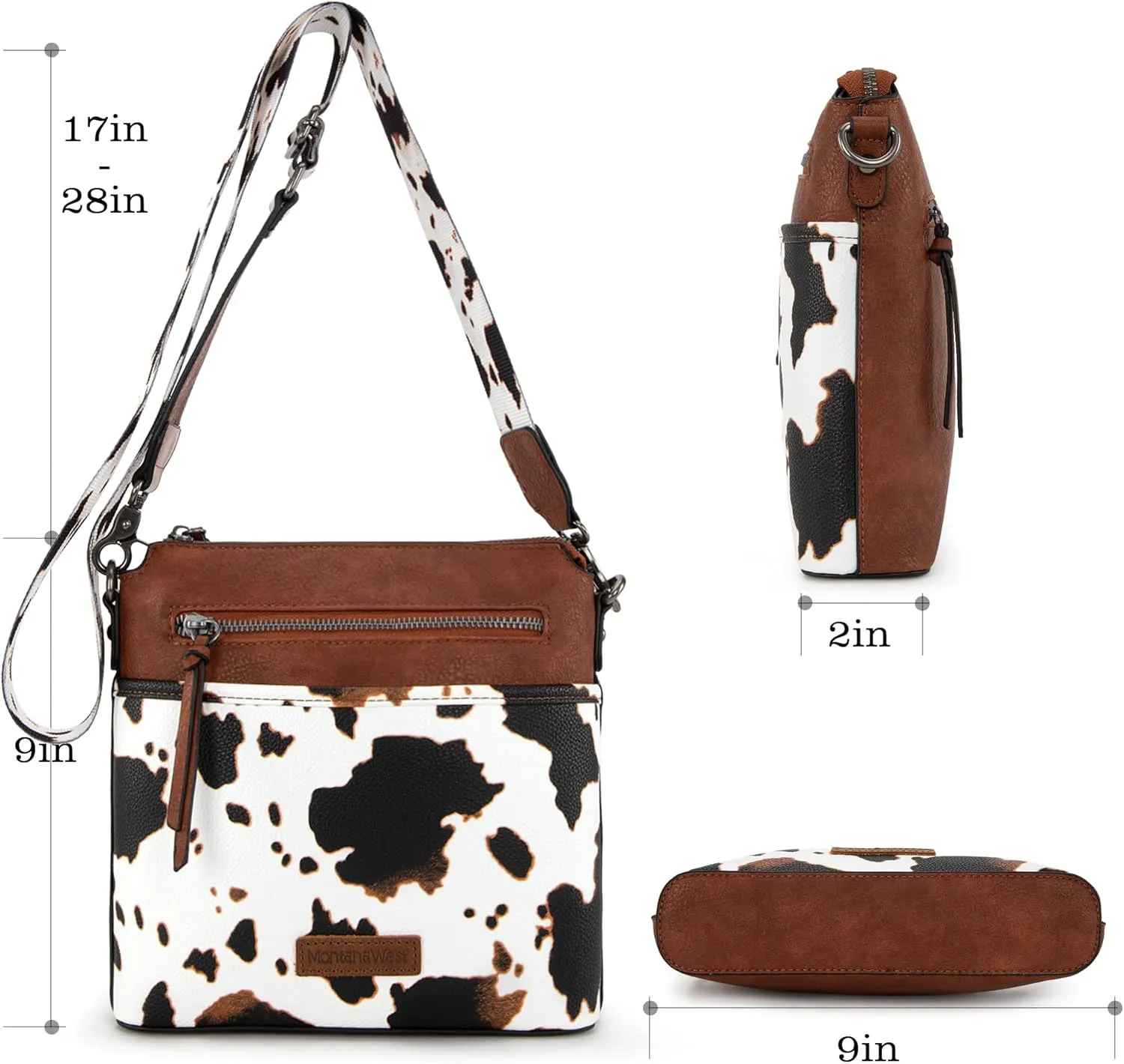 Montana West Crossbody Bag for Women Multi Pocket Cross Body Bag Purses with Guitar Strap